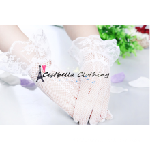 Nouveaux gants de mariée en mariage blanc Gants de mariée en dentelle blanche courte